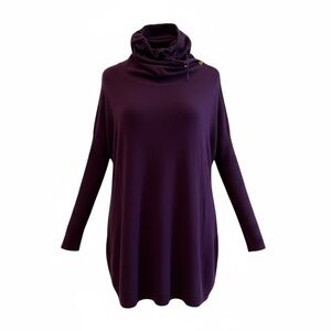 Cupio Deep Purple Cowl Neck Sweater